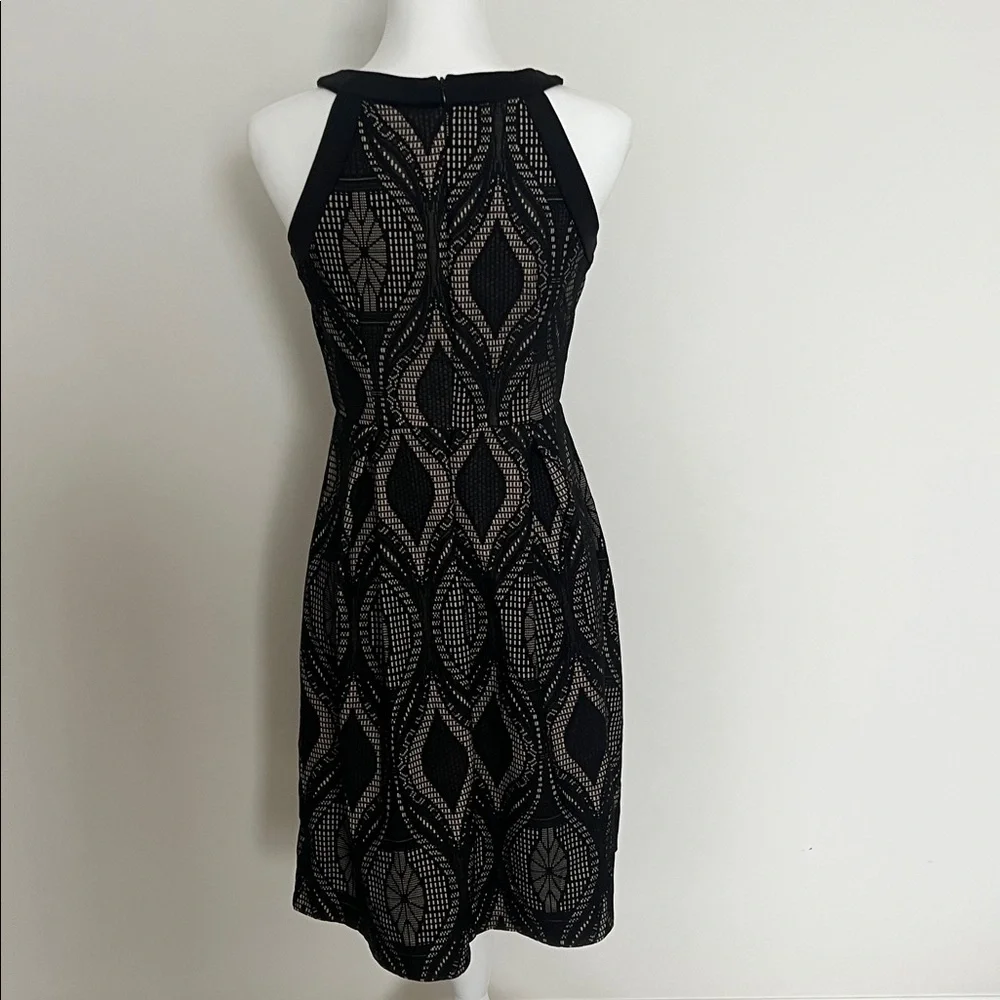 Enfocus Studio Elegant Black Patterned Dress - Picture 3 of 4